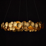 Люстра круглая из многослойных золотых дисков Metal Disc Chandelier варинант исполнения - 6 | Loft Concept в Красноярске