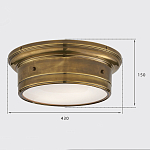 Потолочный светильник круглый цвета состаренная латунь Modern Simple Ceiling Light варинант исполнения - 5 | Loft Concept в Красноярске