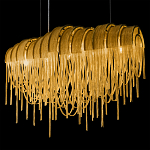 Люстра подвесная с металлическими цепочками и изогнутыми металлическими дугами 72 см Atlantis Chain варинант исполнения - 19 | Loft Concept в Красноярске