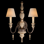 Бра с двумя конусовидными белыми тканевыми абажурами Terrain варинант исполнения - 2 | Loft Concept в Красноярске