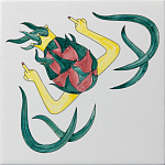 Плитка дизайнерская Драконий фрукт варинант исполнения - 2 | Loft Concept в Красноярске