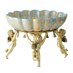 Чаша с орнаментом на бронзовых ножках в виде ангелов Eden Garden варинант исполнения - 1 | Loft Concept в Красноярске