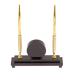 Часы настольные с двумя ручками из натурального камня Stone Clock варинант исполнения - 7 | Loft Concept в Красноярске