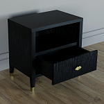 Прикроватная тумбочка с полкой Elsa Dreams Black варинант исполнения - 2 | Loft Concept в Красноярске