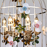 Люстра в виде клетки с цветами Flower Cell варинант исполнения - 2 | Loft Concept в Красноярске