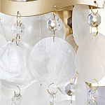 Бра с белыми перламутровыми подвесками и золотистыми волнистыми элементами SHELL варинант исполнения - 2 | Loft Concept в Красноярске