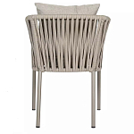 Стул серо-бежевый с декоративным плетением на спинке и подлокотниках Chair Weave варинант исполнения - 4 | Loft Concept в Красноярске