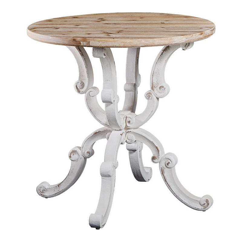 Стол обеденный в стиле прованс Provence Wooden Table Белый Кремовый в Красноярске | Loft Concept 