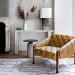 Дизайнерский журнальный стол с чёрной круглой столешницей Visanyp варинант исполнения - 3 | Loft Concept в Красноярске