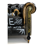 Диван в Лофт Честерфильд граффити из винтажной кожи GRAFFITI PARA Chesterfield варинант исполнения - 6 | Loft Concept в Красноярске