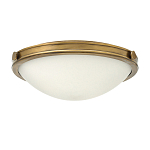 Потолочный светильник цвета латунь с полусферическим матовым белым плафоном Hinkley варинант исполнения - 4 | Loft Concept в Красноярске