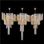 Люстра большая из золотистых металлических цепочек Atlantis Chain варинант исполнения - 1 | Loft Concept в Красноярске