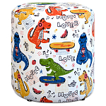 Пуф детский круглый с принтом Dinosaurs CHILDHOOD варинант исполнения - 1 | Loft Concept в Красноярске