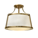 Потолочный светильник со светлым текстильным абажуром Hinkley варинант исполнения - 5 | Loft Concept в Красноярске
