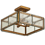 Потолочный светильник квадратный из толстого литого стекла Cast Glass варинант исполнения - 5 | Loft Concept в Красноярске