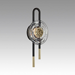 Бра черного цвета с круглым прозрачным стеклянным плафоном Virelia  варинант исполнения - 2 | Loft Concept в Красноярске