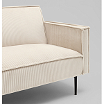 Диван современный вельветовый прямой Worcester Молочный варинант исполнения - 3 | Loft Concept в Красноярске