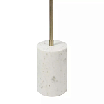 Торшер золотистый с 2-мя подвижными плафонами на белом мраморном основании Streams of Light варинант исполнения - 3 | Loft Concept в Красноярске