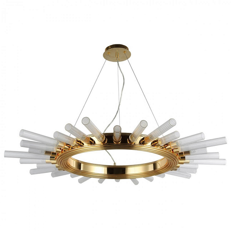 Люстра Art Deco Sun Light Золотой Прозрачный Люстра Art Deco Sun Light Золотой Прозрачный в Красноярске | Loft Concept