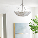 Люстра декорированная цветами из стекла Lightness of Flowers варинант исполнения - 3 | Loft Concept в Красноярске