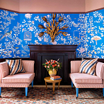 Обои ручная роспись Houghton Canton Blue варинант исполнения - 3 | Loft Concept в Красноярске