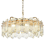 Люстра подвесная круглая с хрустальными овальными подвесками Harmonica варинант исполнения - 1 | Loft Concept в Красноярске