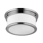 Потолочный светильник для ванных комнат цвета хром с вытянутым плафоном из молочного стекла Feiss варинант исполнения - 1 | Loft Concept в Красноярске