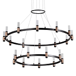 Люстра подвесная с двумя круглыми ярусами и цилиндрическими плафонами Arnaut Light варинант исполнения - 1 | Loft Concept в Красноярске