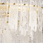 Люстра круглая с прозрачными стержнями разной длины Textured Glass Chandelier варинант исполнения - 4 | Loft Concept в Красноярске