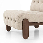 Кресло с деревянным каркасом и обивкой из ткани букле Medieval Furniture варинант исполнения - 4 | Loft Concept в Красноярске