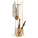 Напольная вешалка с корзиной из ротанга Trina Wicker Floor Hanger варинант исполнения - 1 | Loft Concept в Красноярске