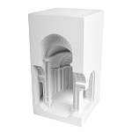 Встраиваемый в стену гипсовый светильник под покраску с арками и рельефными колоннами Antiquity Athena варинант исполнения - 2 | Loft Concept в Красноярске