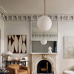 Подвесной светильник в форме шара из белого текстурного стекла Atmosphere варинант исполнения - 3 | Loft Concept в Красноярске