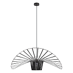 Подвесной светильник чёрного цвета с металлическим каркасом в форме веера Friture Vertigo Pendant варинант исполнения - 1 | Loft Concept в Красноярске