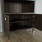 Книжный Стеллаж Elsa Dreams Walnut с задней стенкой варинант исполнения - 4 | Loft Concept в Красноярске