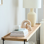 Консоль деревянной столешницей и полкой Wooden Table Top and Shelf варинант исполнения - 4 | Loft Concept в Красноярске