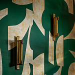 Обои ручная роспись в стиле Арт-деко Symphony Original colourway on Jade silk dupion варинант исполнения - 2 | Loft Concept в Красноярске