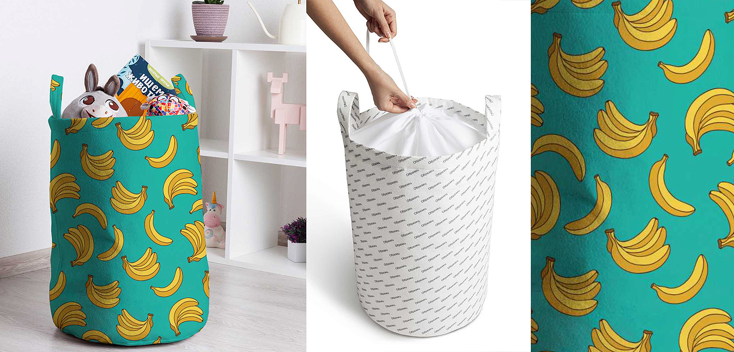 Корзина Bananas Pattern Basket Корзина Bananas Pattern Basket - Loft-Concept в Красноярске