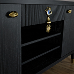 Комод-буфет Elsa Dreams Black с открытыми полками   варинант исполнения - 4 | Loft Concept в Красноярске