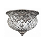 Потолочный светильник с чашеобразным плафоном из толстого волнообразного стекла и широким узорчатым основанием Hinkley варинант исполнения - 5 | Loft Concept в Красноярске