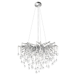 Люстра подвесная с прозрачными стеклянными подвесками в форме капель Диаметр 60 см Droplet Chandelier варинант исполнения - 10 | Loft Concept в Красноярске