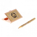 Набор из ручки шариковой металлической и карманной визитницы с гравировкой Герба России Metal Pens варинант исполнения - 3 | Loft Concept в Красноярске