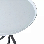 Столик приставной с круглой серой столешницей и черным основанием Round Stable Table варинант исполнения - 3 | Loft Concept в Красноярске