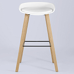 Барный стул на ножках из натурального дерева Boras White варинант исполнения - 3 | Loft Concept в Красноярске