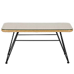 Журнальный столик с столешницей из ротанга и стекла Wicker Tabletop Under Glass варинант исполнения - 1 | Loft Concept в Красноярске