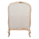 Кресло с пуфом с мягкой обивкой из льна Edward Armchair beige варинант исполнения - 3 | Loft Concept в Красноярске