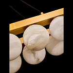 Люстра линейная прямоугольная с сферическими плафонами Phased Spheres варинант исполнения - 3 | Loft Concept в Красноярске