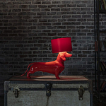 Настольная лампа COLLECTION OF DOGS с абажуром Такса варинант исполнения - 3 | Loft Concept в Красноярске