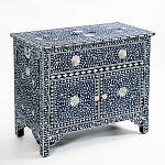 Комод инкрустация костью ORIENTAL Indian синий орнамент варинант исполнения - 3 | Loft Concept в Красноярске