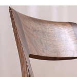 Стул деревянный с мягким сиденьем из черной натуральной кожи Moon Walnut Furniture варинант исполнения - 6 | Loft Concept в Красноярске